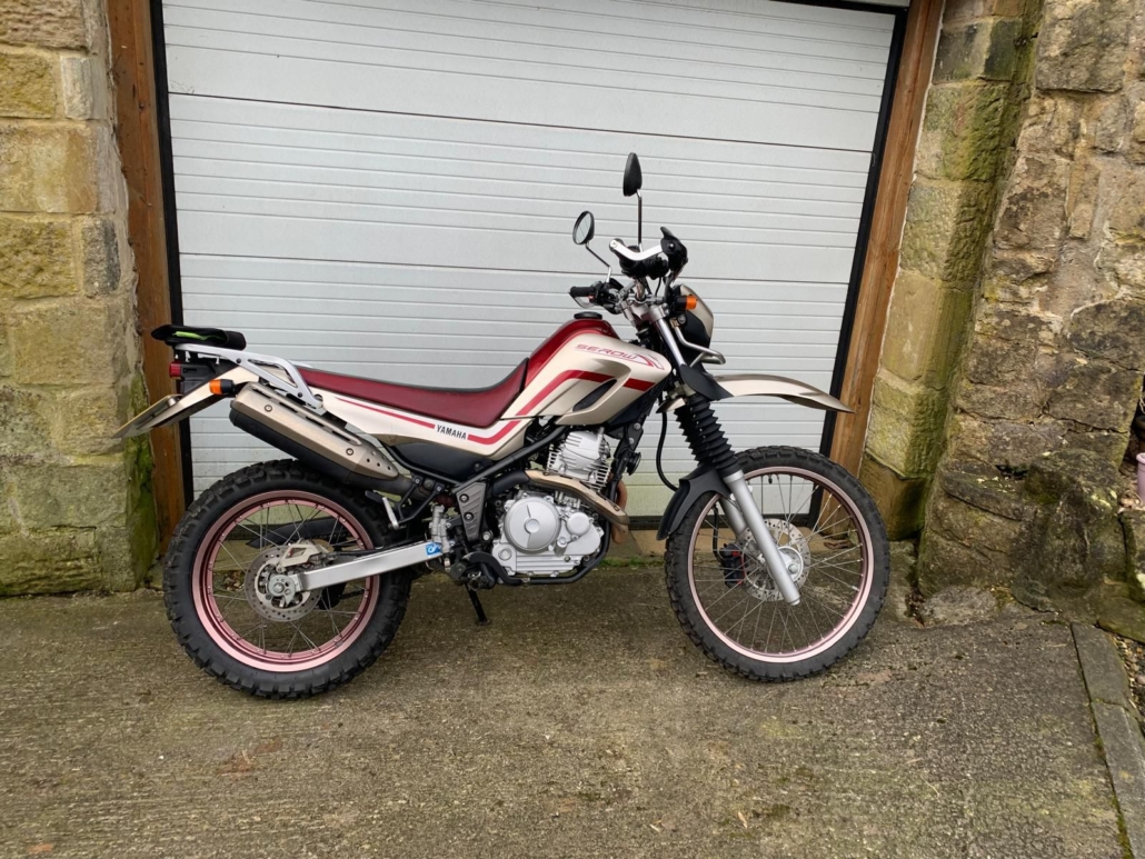 1-2007 Yamaha Serow XT250 in Gold over Burgundy Red Metallic Yamaha Serow XT250