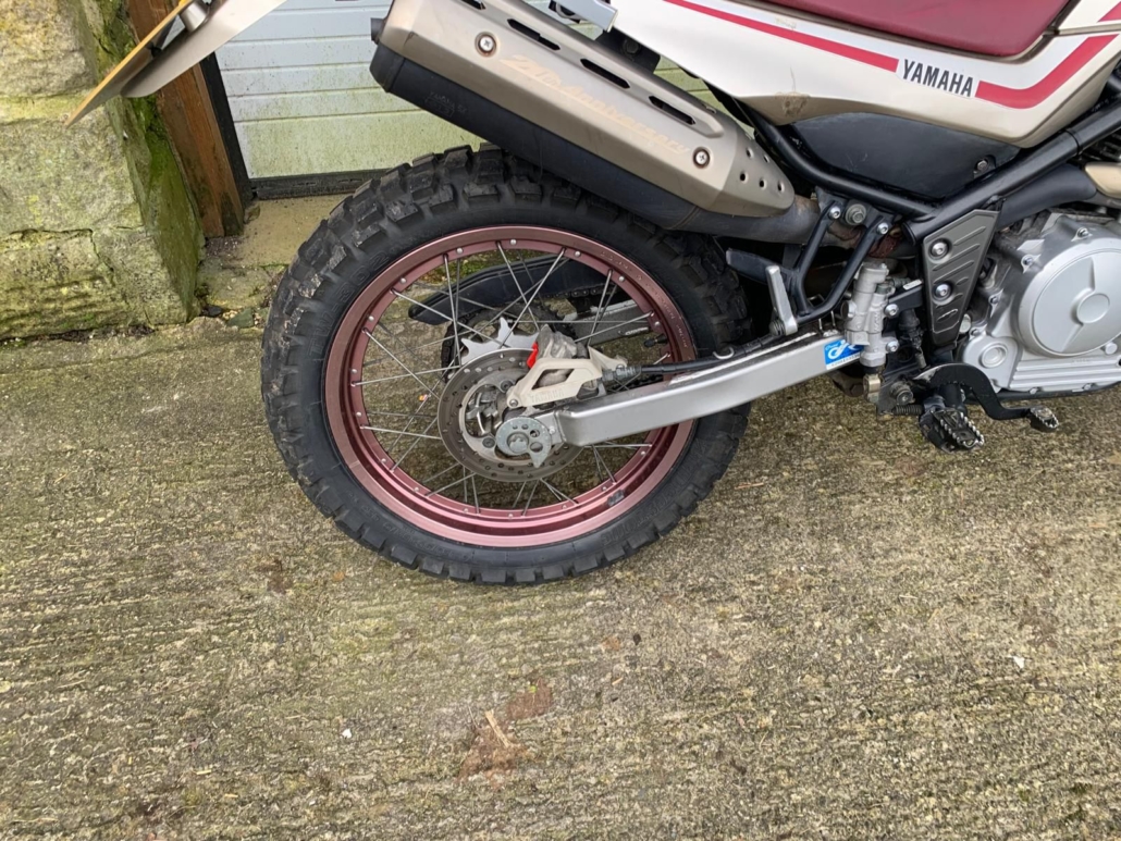 2-2007 Yamaha Serow XT250 in Gold over Burgundy Red Metallic