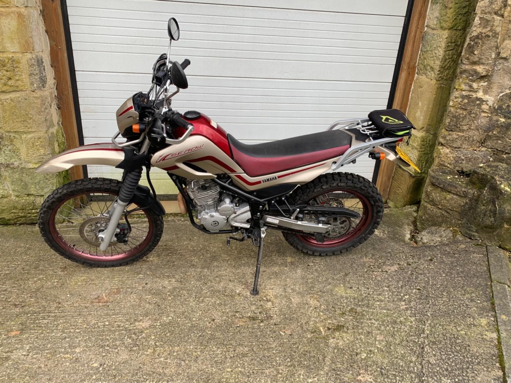 6-2007 Yamaha Serow XT250 in Gold over Burgundy Red Metallic